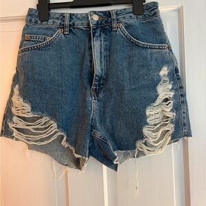 Distressed Denim Women Shorts